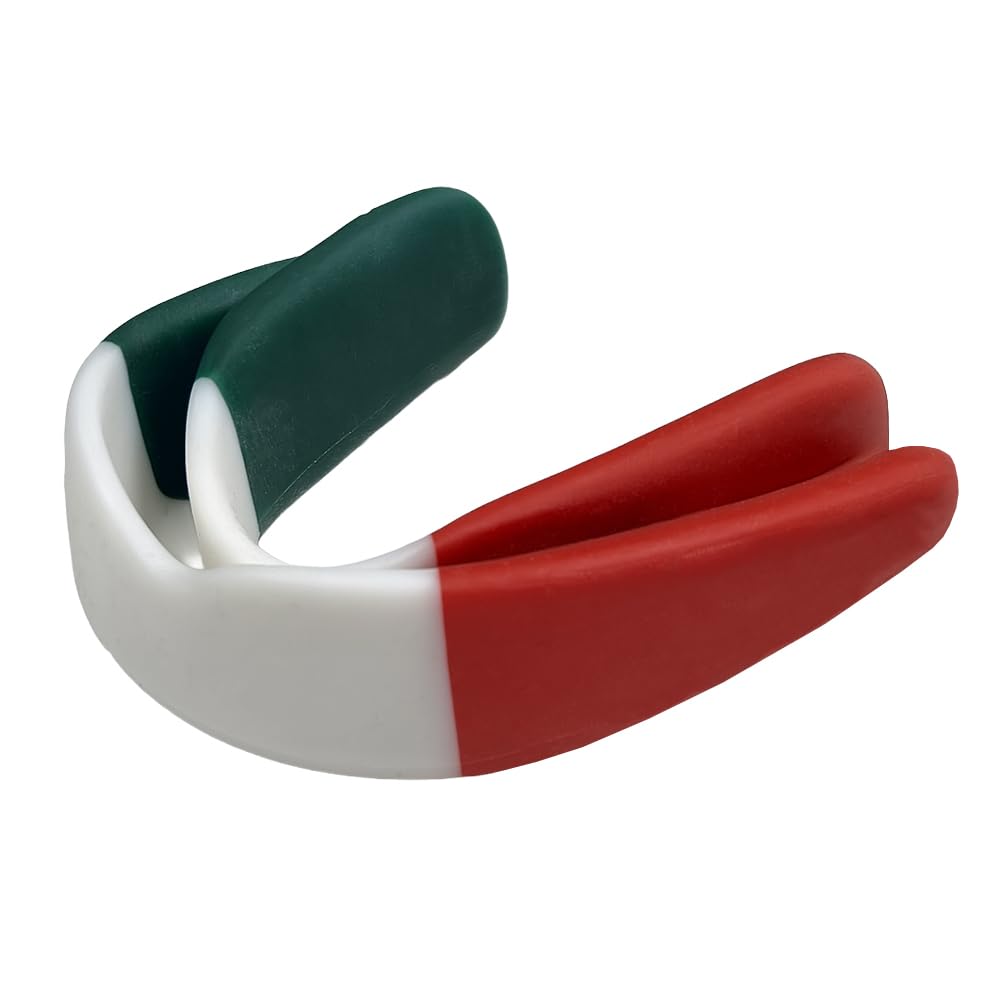 Custom Fit Sports Mouthguard Boil and Bite Mouth Guard for Boxing, MMA &amp; More, Easy Mold, Adjustable Length, Includes Storage Case, Mexico, Pack of 100