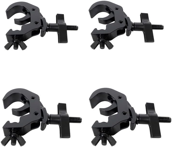 ProX T-C12H-BLKX4 Set of 4 Aluminum Self-Locking M10 Clamp with Big Wing Knob for 2 Inch Truss Tube Capacity 330 lbs. Black Finish