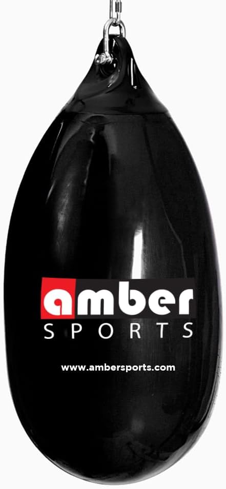 Seamless Anti-Leak 110lb Water Punching Heavy Bag for Adults Heavy Duty Boxing Water Bag for MMA &amp; Kickboxing Indoor &amp; Outdoor Use UV Resistant Vinyl Material Easy Assembly Black