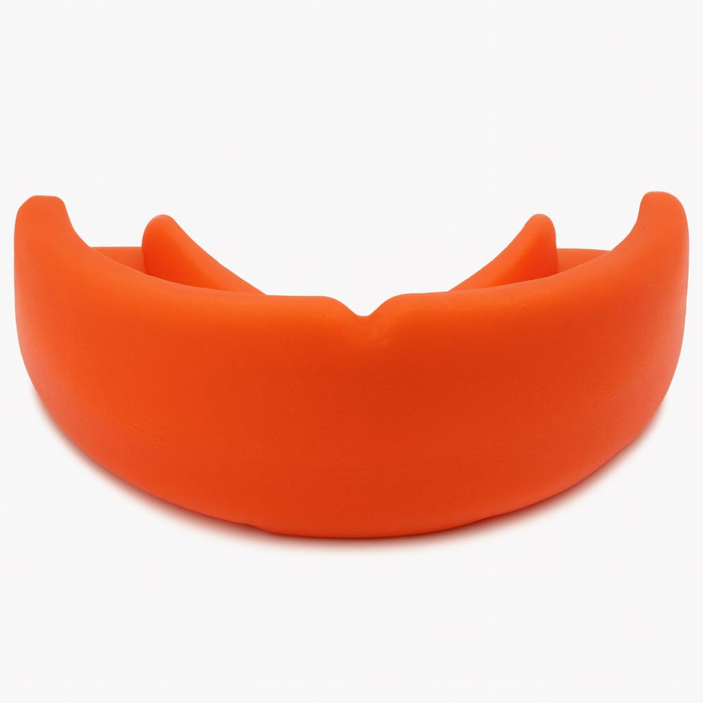 Amber Fight Gear Power Mouth Piece with Case, Orange, Adult, Pack of 10