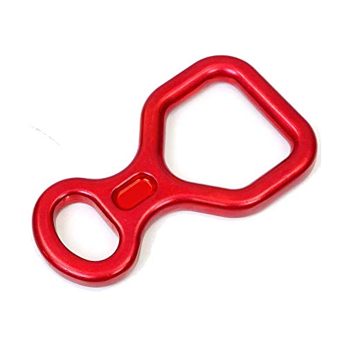 Figure 8 Rappel Descender 25kN Belay Device for Climbing, Caving, Rescue &amp; Abseiling, Lightweight Aircraft-Grade Aluminum, Single &amp; Double Rope Compatible