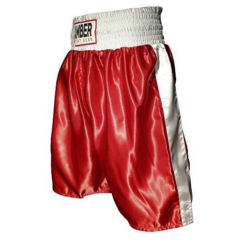 Fearless Classic Satin Pro-Style Boxing Trunks, Premium Lightweight Fight Shorts for Training, Sparring, and Gym Wear
