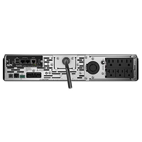 APC Network UPS, 2000VA Smart-UPS Sine Wave UPS with Extended Run Option, SMX2000RMLV2UNC, Network Management Card, 2U Rackmount/Tower Convertible, Line-Interactive, 120V