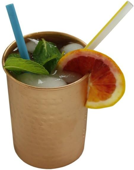 Handcrafted Moscow Mule Tumblers - 16oz Set of 2, Versatile for Cocktails, Iced Tea, Coffee, and Mixed Drinks - Perfect Gift, Durable, Dishwasher Safe, Elegant Artisan Design - 4.25?H x 3.15?W