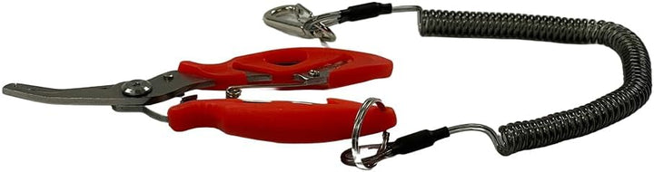 Amber Fight Gear Stainless Steel Fishing Pliers Set with Hook Remover, Braid Cutters, and Split Ring Tip - Saltwater Resistant Tools for Anglers, Red