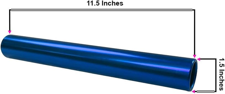 Aluminum Relay Baton Get The Winning Edge with Our Official Size, Lightweight, and Safe, Blue Pack of 2