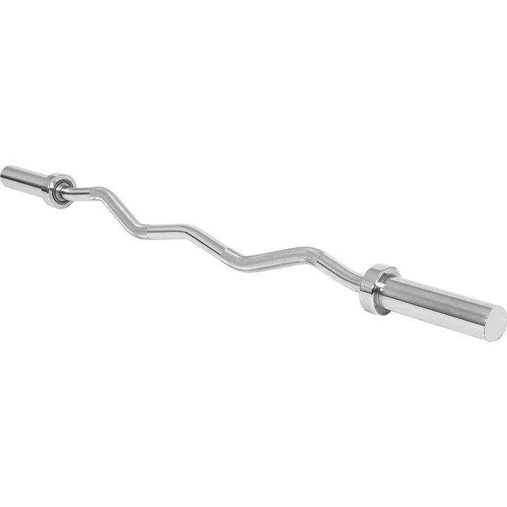 Olympic Super Curl Barbell 47 Inch - Heavy-Duty EZ Curl Bar with 200 lb Capacity for Weight Bench Training - Fits 2 Inch Weight Plates - Anti-Rust Coated - Multi-Use Gym Equipment