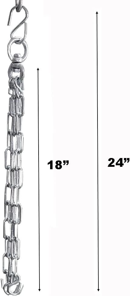 AFG Heavy Duty Heavy Bag Chain with Swivel  Boxing, Kickboxing, Muay Thai Heavy Bag Hanger Chain, 4 Ring Compatible, Durable Steel Construction ? Silver