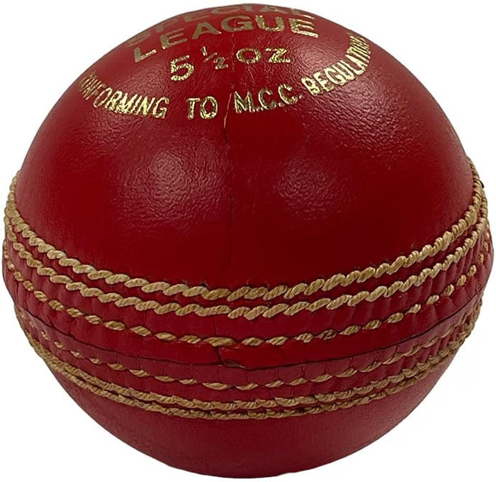 Amber Fight Gear Professional Leather Cricket Ball, Hand-Stitched, Set Options