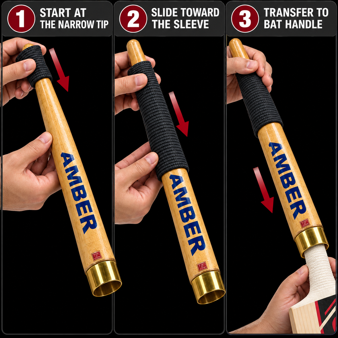 Amber Fight Gear Willow Wood Cricket Bat Grip Cone, 14.2–14.7 Inch