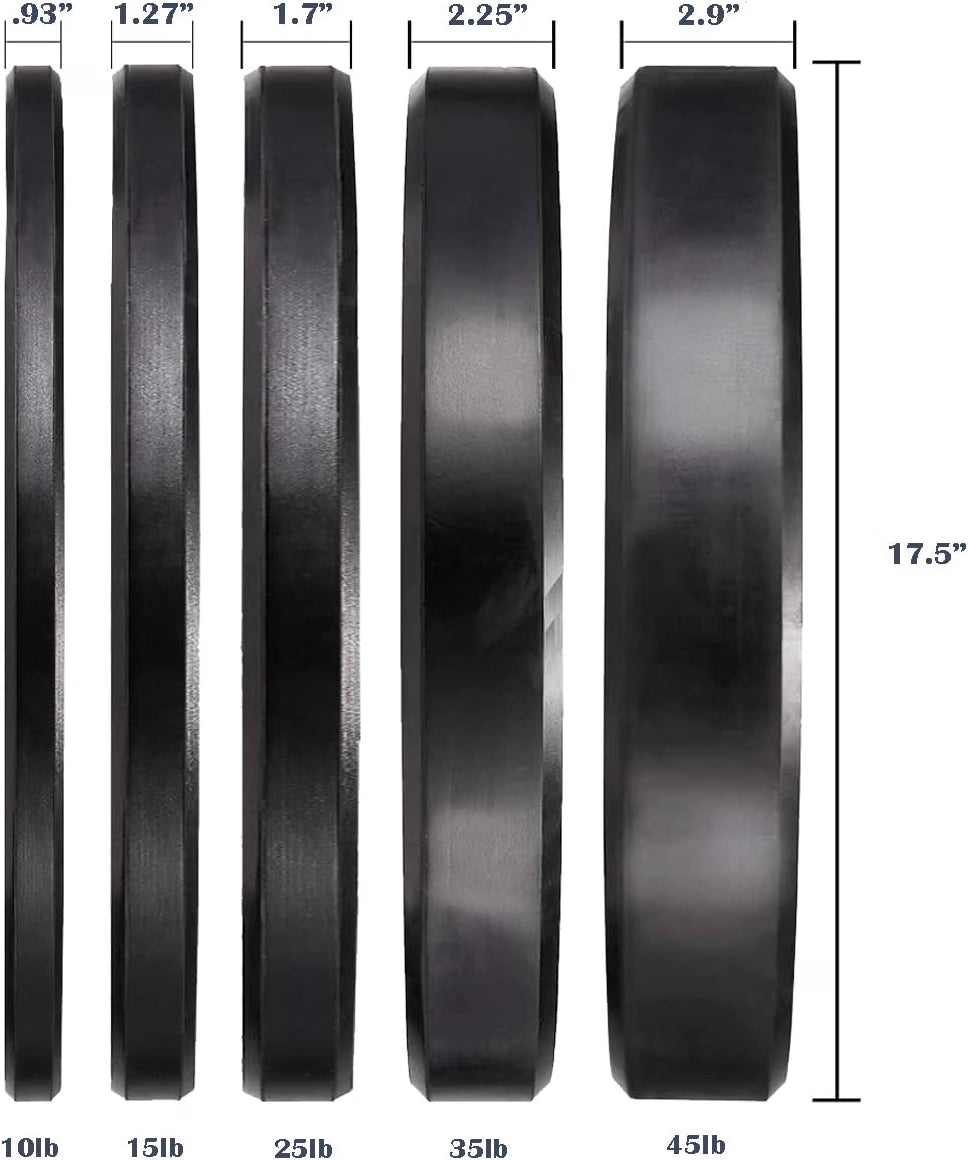Amber Fight Gear Olympic Bumper Plates with 2-Inch Stainless Steel Hub