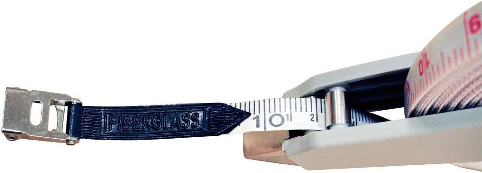 Amber Fight Gear Open Reel Fiberglass Measuring Tape, 100–330 Feet