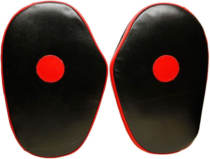 Genuine Leather Target Focus Punching Mitts for MMA, Kickboxing, Muay Thai &amp; Martial Arts Training | Shock-Absorbing, Lightweight, Durable with Adjustable Wrist Support &amp; Finger Cover