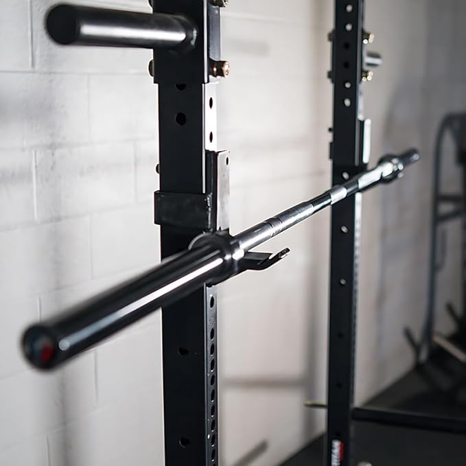 Olympic Weightlifting Barbell Bar 86 Inch - Heavy-Duty Straight Bar for 2-inch Weight Plates - 330 lb. Weight Capacity