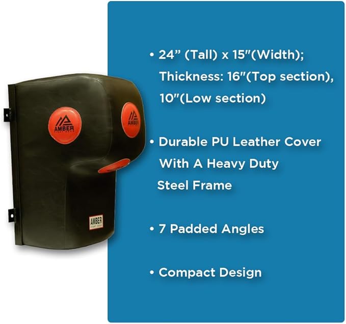 Amber Fight Gear Wall Mount Uppercut Bag Wall Mount Hook and Uppercut Punching Bag Wall Mounted Boxing Bag for Boxing Muay Thai, MMA, Kickboxing