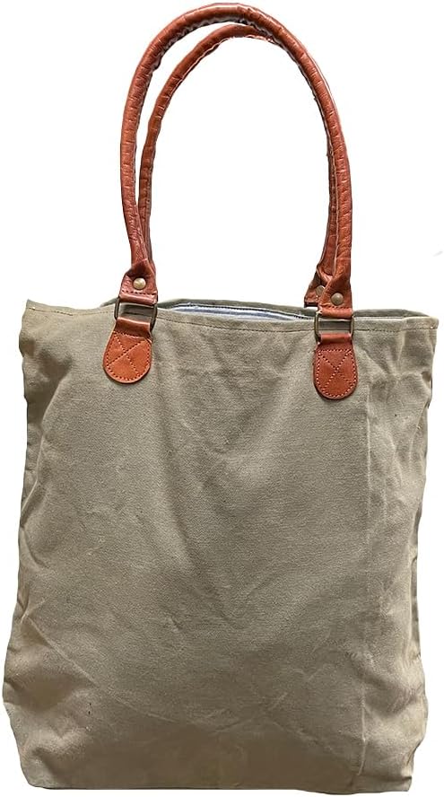 Amber Fight Gear Recycled Canvas New York Streeter Bag Market Beach Travel Reusable Grocery Shopping Tote Bag Portable Storage Hand Bags 14?x16?