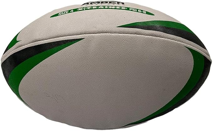 Amber Fight Gear Competition Rugby Ball Non-Slip Surface, All-Weather Durability, Size 4 for Versatile Play &amp; Training