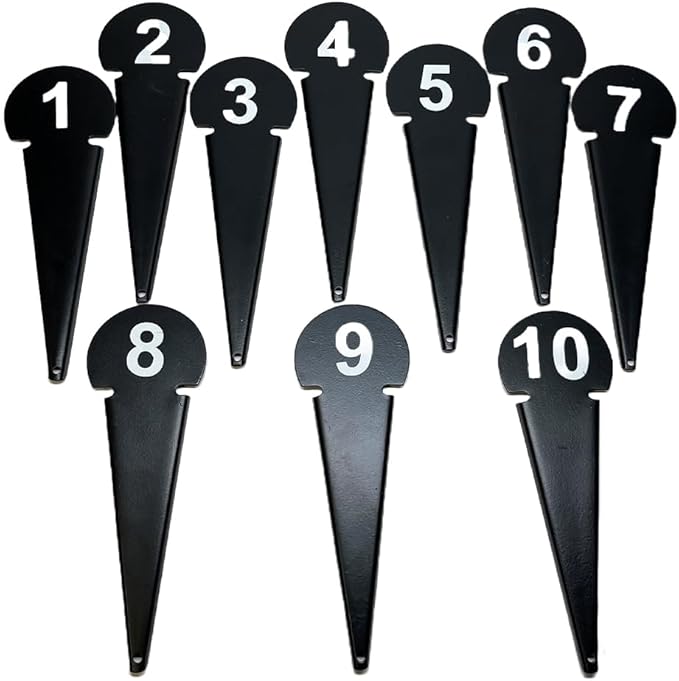 Durable Discus &amp; Shot Put Markers (Set of 10) Essential Track and Field Equipment, Spiked Tips for Secure Placement, High Visibility, Robust Metal Construction for Competitions and Training