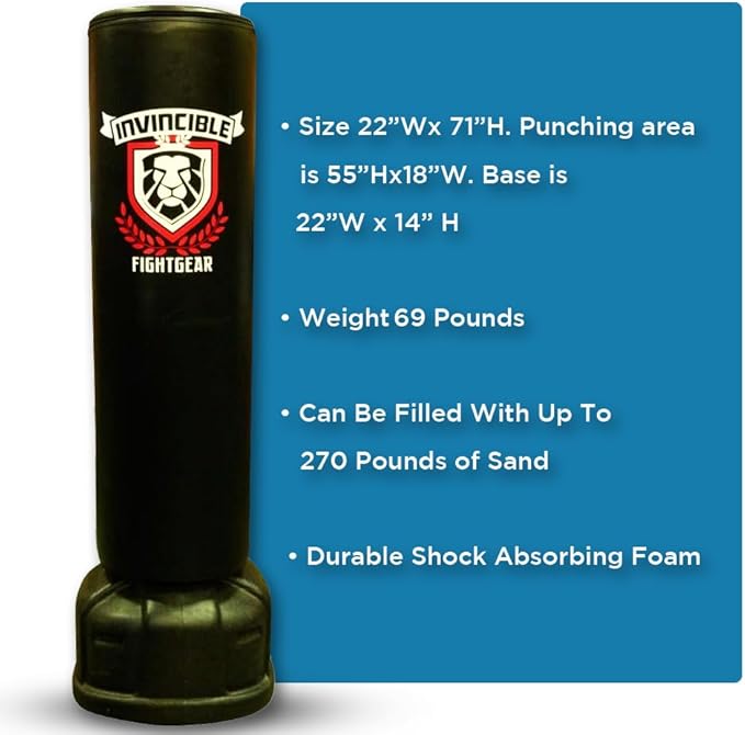 Premium Freestanding Heavy-Duty Boxing Punching Bag for Adults &amp; Kids - Solid Base Kickboxing Bag for Home or Gym Training