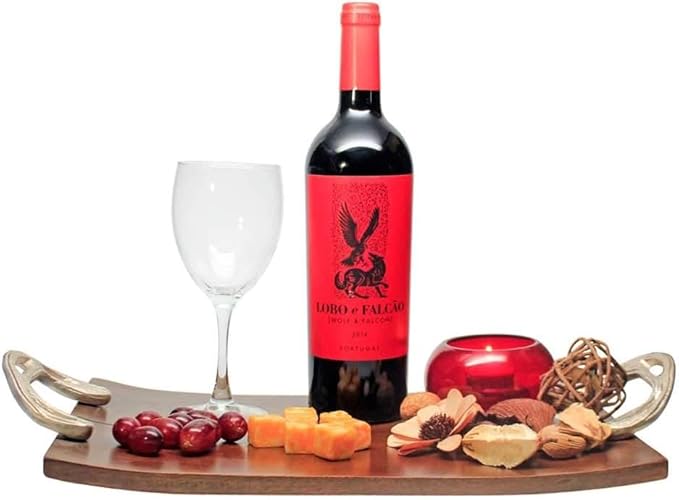 Wooden Party Platter Tray Perfect for Breakfast, Appetizers, Coffee, Bar, and Food Display - 18x10x1 Inches