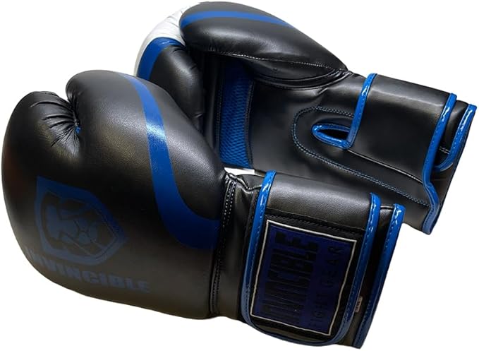 Invincible Fight Gear Standard Toughtek Hook and Loop Training Boxing Gloves - Ideal for Boxing, Kickboxing, Muay Thai, MMA for Men Women and Kids