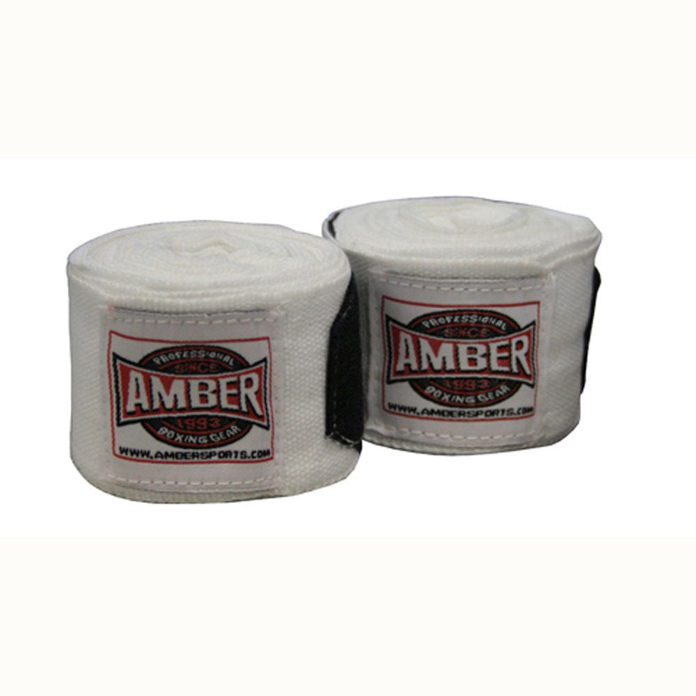 Amber Fight Gear Junior Elastic 120 Inch Handwraps, Safe, Breathable, Secure Fit for Boxing, Kickboxing, Muay Thai, and Martial Arts