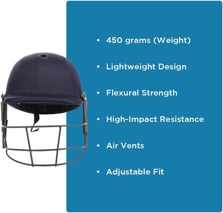 Savage Tech Cricket Helmet, Lightweight, Impact Protection, Breathable Design, Adjustable Fit, Comfort &amp; Safety for Pro Players