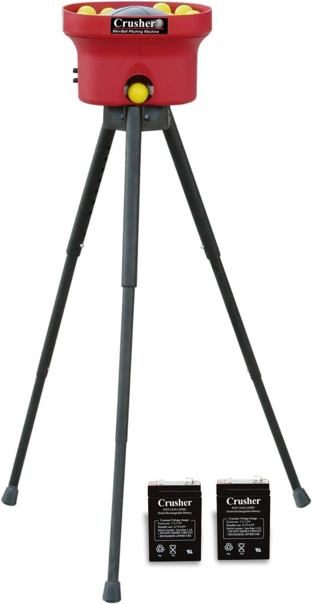 Heater Crusher Pitching Machine &amp; Battery - Fastballs &amp; Curveballs