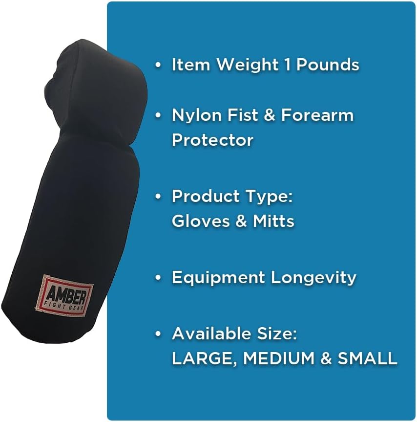 Ultimate Fist &amp; Forearm Protector Premium Martial Arts Gloves with Full-Length Nylon Sleeves, Superior Knuckle Defense for Boxing, Kickboxing, MMA, and Fitness Training