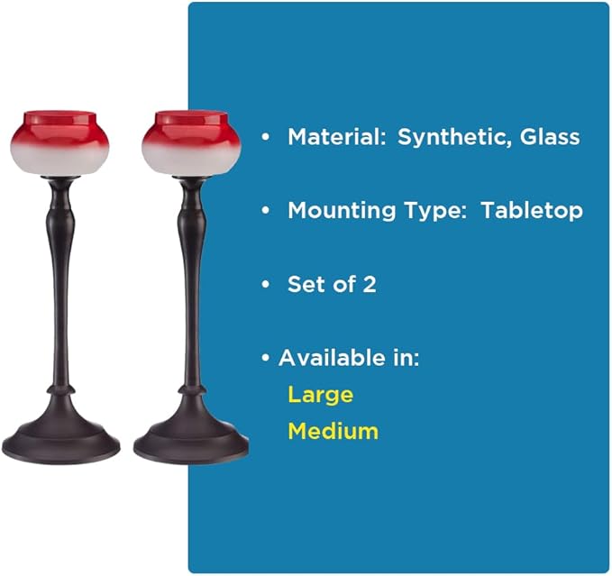 Roseberry Collection T-Lite Handmade Glass Votive Candle Holders for Weddings and Home Decor, (Set of 2) Medium