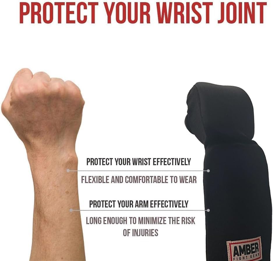 Ultimate Fist &amp; Forearm Protector Premium Martial Arts Gloves with Full-Length Nylon Sleeves, Superior Knuckle Defense for Boxing, Kickboxing, MMA, and Fitness Training