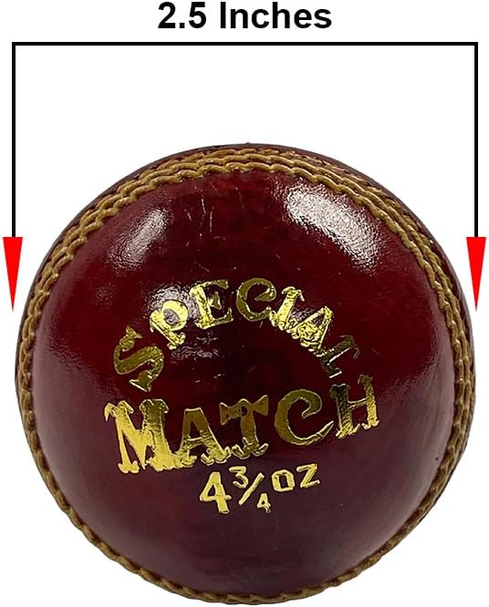 Amber Fight Gear Leather Cricket Ball Professional-Grade, Durable, Ideal for High-Scoring Matches, Set of 3
