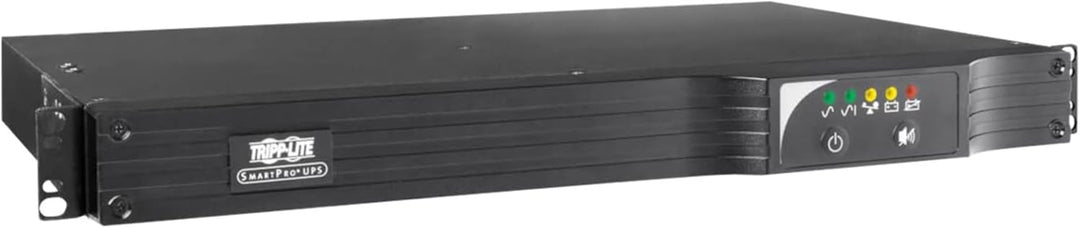 Tripp Lite 500VA Smart UPS Back Up, 300W Line-Interactive, 1U Rackmount, Network Card Options, USB, DB9 Serial, 2 &amp; 3 Year Warranties, $250,000 Insurance (SMART500RT1U)