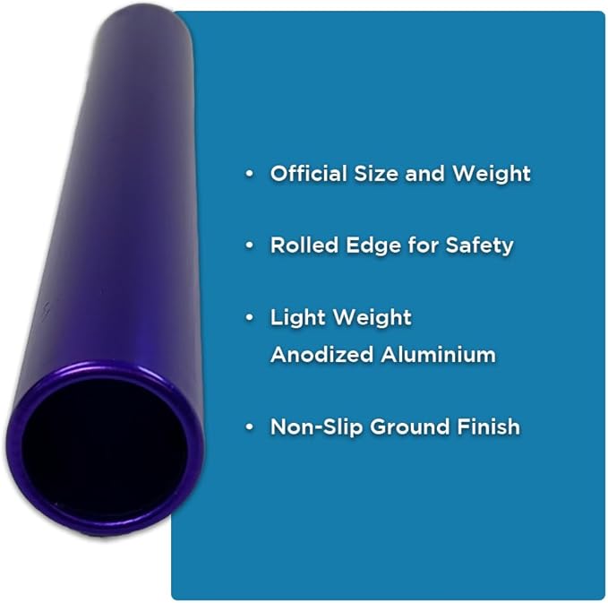 Amber Sporting Goods Aluminum Relay Baton Get The Winning Edge with Our Official Size, Lightweight, and Safe, Purple