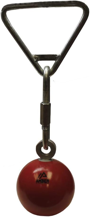 Amber Fight Gear Throwing Weight Hammers Solid Iron Lathe-Turned Ball with Ball Bearing Swivel &amp; Wide Grip Handle