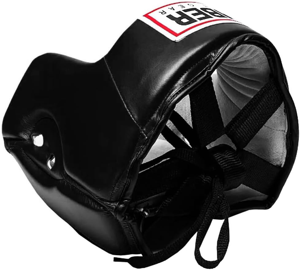 USA Boxing Approved Amateur Classic Headgear - All Leather, No Cheek Protectors for Boxing, Muay Thai, MMA, Adjustable for Sparring, Training &amp; Competition for Adults &amp; Kids