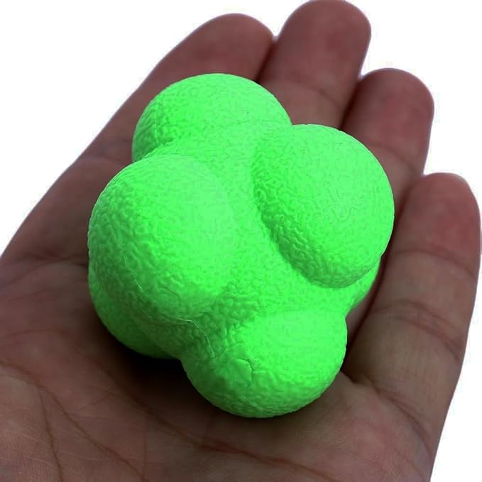 Amber Fight Gear Agility Bounce Reaction Ball for Exception Hand Eye Coordination Large Green