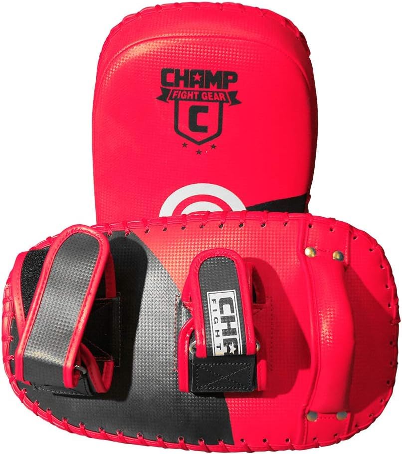 Curve Target Focus MMA Training Mitts, Contoured Fit, Wrist Support, ToughTek Construction, Shock Absorbent, Lightweight, Pair