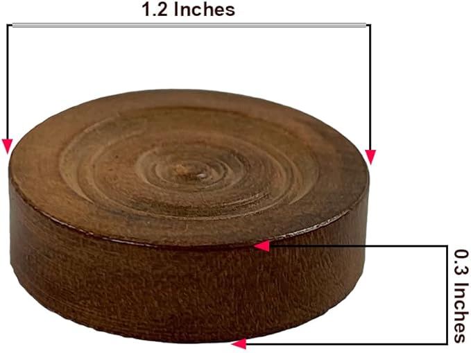 Amber Fight Gear French Carrom Coins, Premium Wooden Set: 1.2 Inch Diameter, 0.3 Inch Height - Perfect for Amateur Players