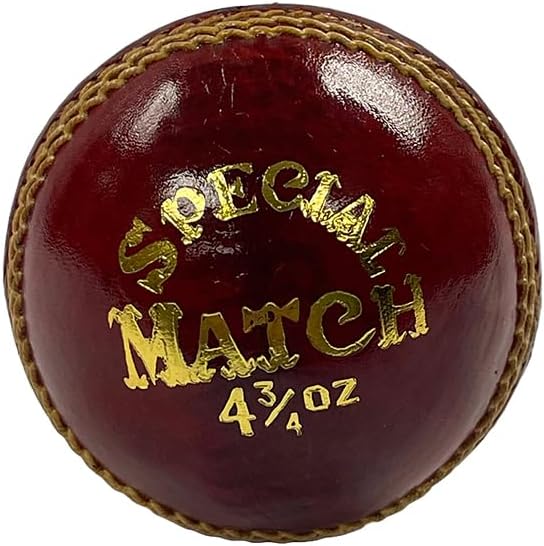 Amber Fight Gear Leather Cricket Ball Professional-Grade, Durable, Ideal for High-Scoring Matches, Set of 3