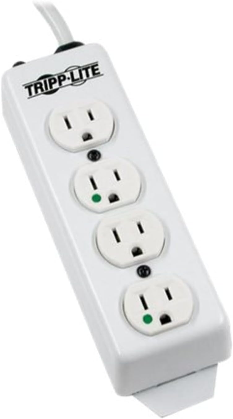 Tripp Lite Safe-IT Hospital-Grade Power Strip, 4 Hospital-Grade Green-Dot Outlets, UL 1363 Compliant, 15 Foot / 4.57M Cord, Life Limited Manufacturer&