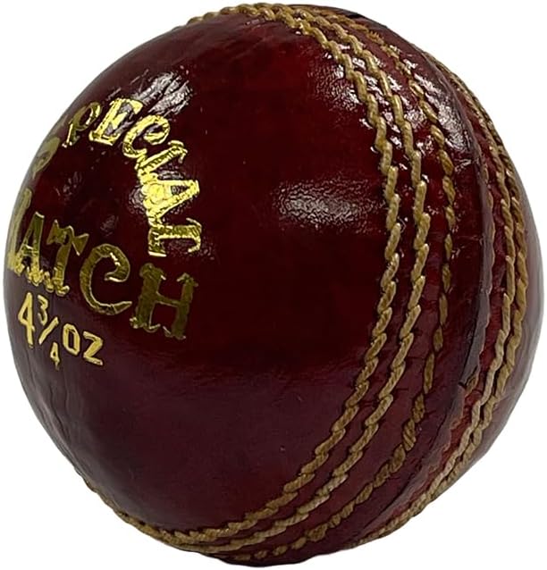 Amber Fight Gear Leather Cricket Ball Professional-Grade, Durable, Ideal for High-Scoring Matches, Set of 3