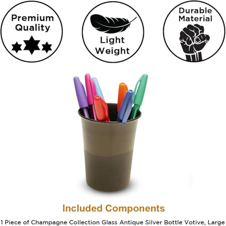 LIVEVIE Millennium Collection Antique Copper Finish Tumbler - Versatile Bathroom Vanity Countertop Organizer, Kitchen Sink Accessory, Pencil Pen Makeup Brush Holder