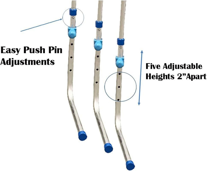 Amber Fight Gear Enhanced Training Agility Hurdles: Premium Self-Return Aluminum Set for Track, Field, Soccer, Football - Adjustable 27" to 42" - Versatile Performance Tools (Set of 3)