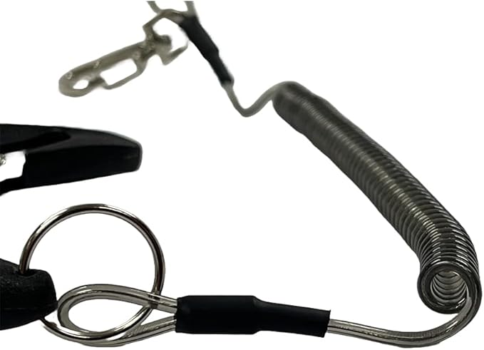 Amber Fight Gear Stainless Steel Fishing Pliers Set with Hook Remover, Braid Cutters, and Split Ring Tip - Saltwater Resistant Tools for Anglers, Black