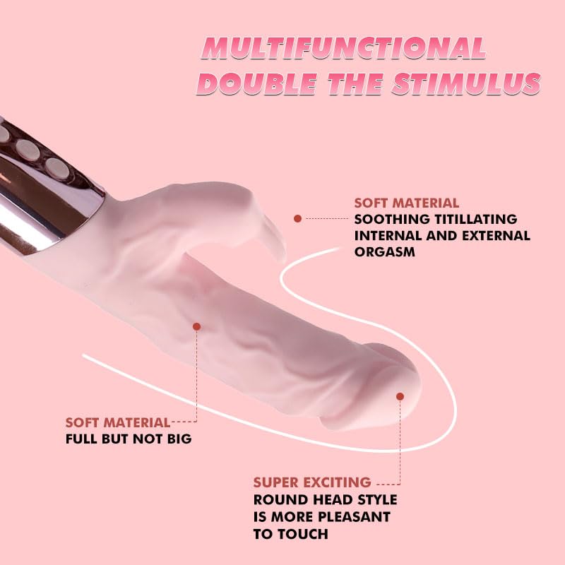 Premium Dual-Action Vibrator with Clitoral Stimulator, Realistic Texture, Multi-Speed, Rechargeable, Body-Safe Silicone
