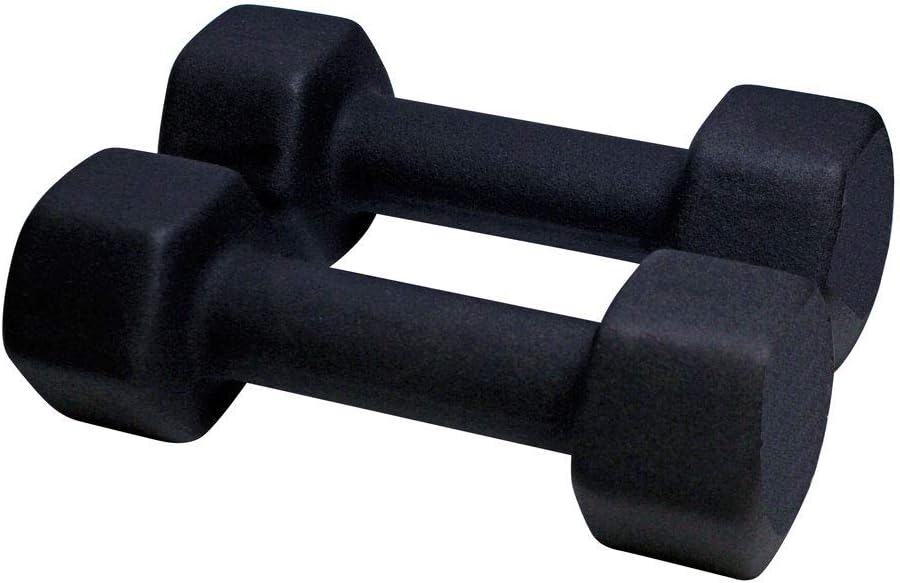 Neoprene Dumbbell for Strength Training, Muscle Toning, and Rehab, Non-Slip Grip, Anti-Roll Design