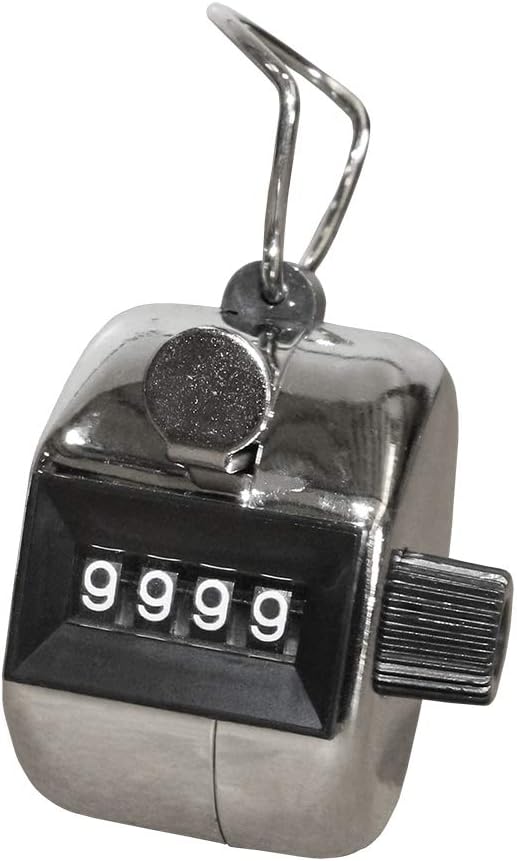Tally Counter Handheld, Mechanical Clicker with Finger Ring for Boxing, Track, Golf, Soccer, Walking, Carrom, and More Activities