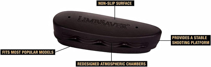 LimbSaver 10808 AirTech Precision-Fit Recoil Pad for Benelli, Ithaca, Remington, Ruger, and Winchester Models , Black