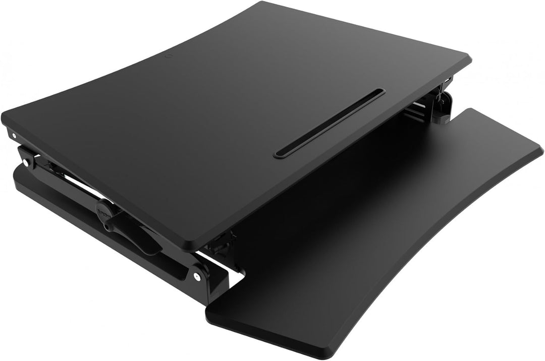 Adjustable Desk Stand, Sit to Stand Workstation, Ergonomic Height Adjustable Converter, Compact &amp; Sturdy for Home &amp; Office, 35x22 Inches, Black